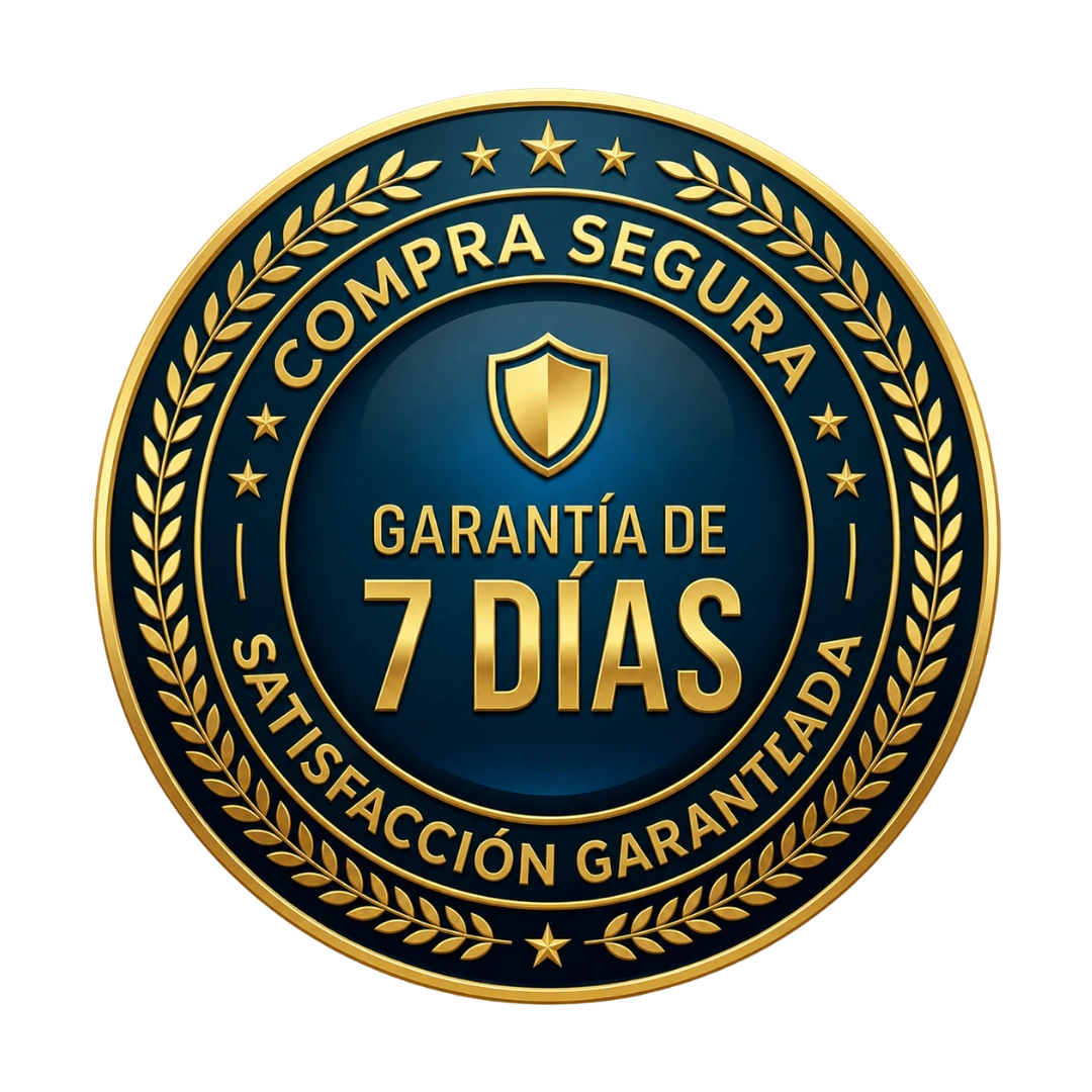 Selo de garantia de 7 dias, compra segura e satisfação garantida